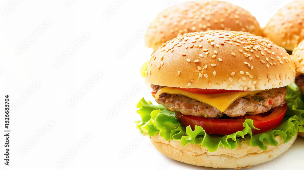 hamburger isolated on white hamburger isolated on white