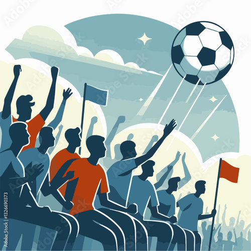 illustration of football supporter