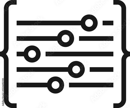 tweaking flat line web icon concept