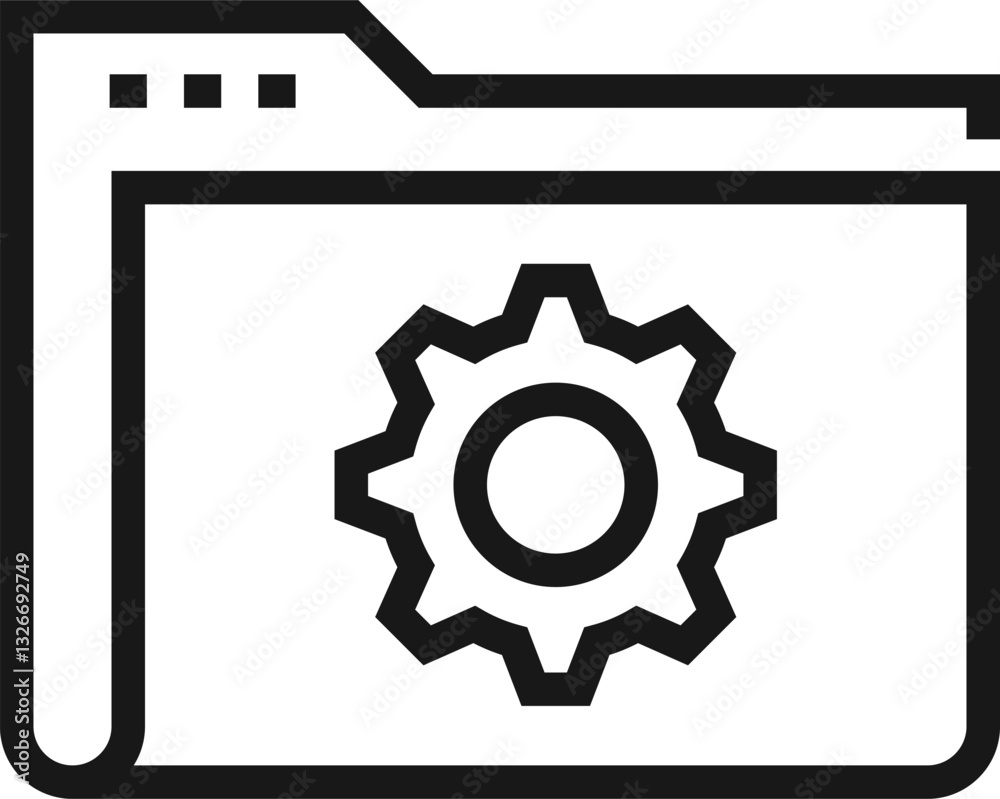 tech service flat line web icon concept tech service flat line web icon concept
