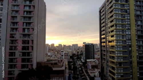 Wallpaper Mural Sunset in Lima Peru, sky burns, Golden Hour, timelapse Torontodigital.ca