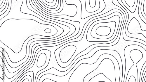 White wave paper curved reliefs abstract background. Modern design with White topographic wavy pattern design.