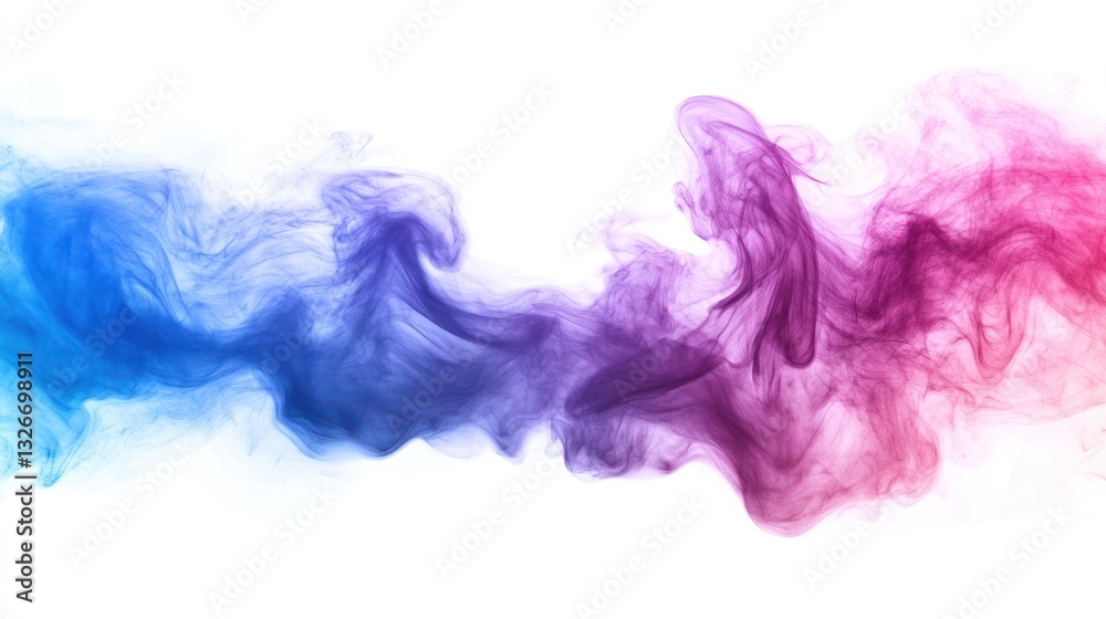 Colorful Smoke Abstract Design on White Background Colorful Smoke Abstract Design on White Background