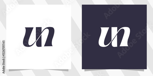 letter un nu logo design