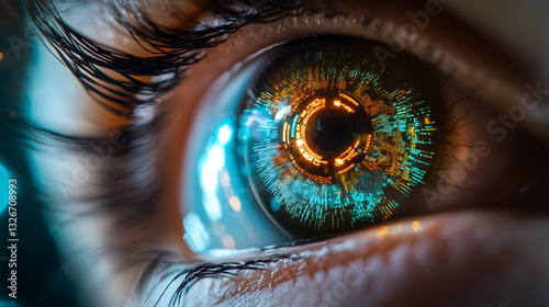 Human Eye with Digital Circuitry for Futuristic Technology