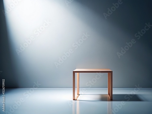 Clean lines, modern object, left copy area. photo