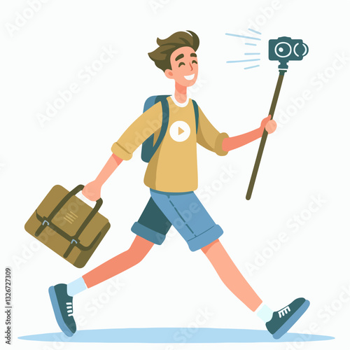 illustration of vlogger