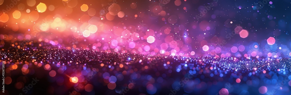 Colorful bokeh lights create a dreamy atmosphere Colorful bokeh lights create a dreamy atmosphere