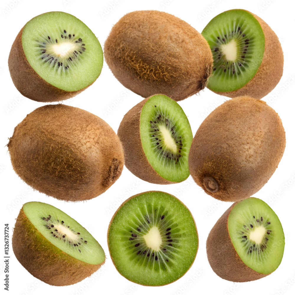 Fototapeta premium kiwi fruit isolated on white background