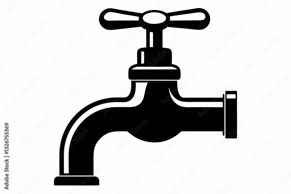 water tap line art silhouette vector illustration water tap line art silhouette vector illustration