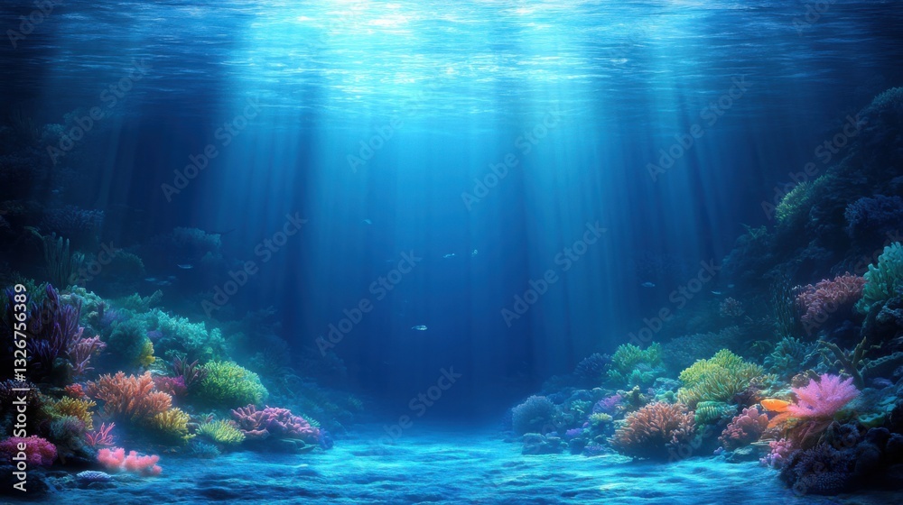 Fototapeta premium Exploring vibrant coral reefs underwater nature scene ocean depths