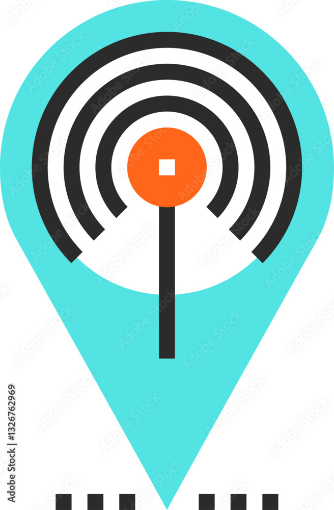 free wifi hotspot flat line web icon concept free wifi hotspot flat line web icon concept
