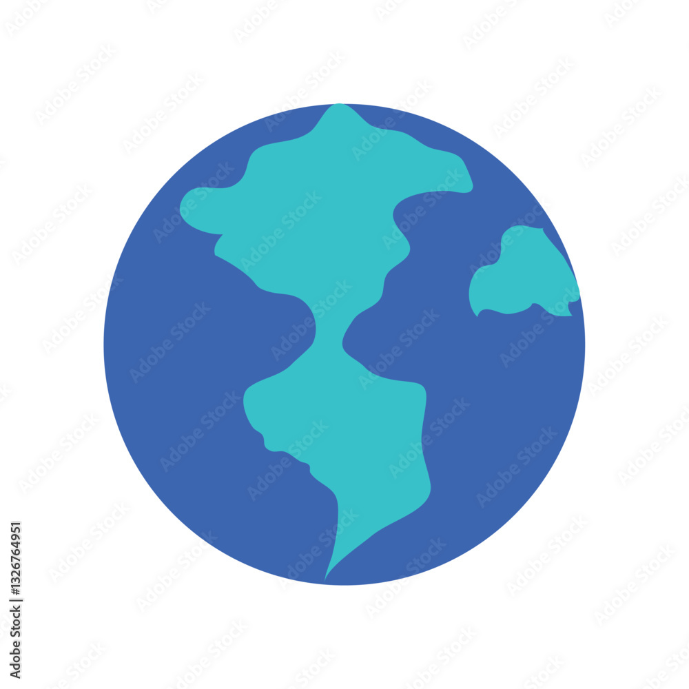Vector image of a planet Earth icon with a white background Vector image of a planet Earth icon with a white background