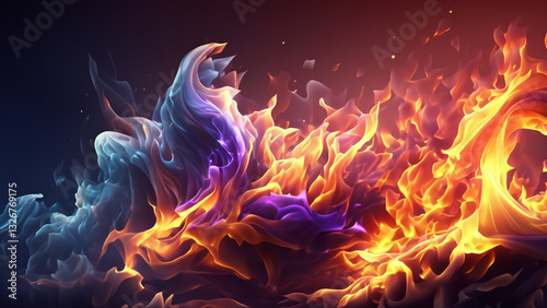 Minimal background hyper realistic colorful fire beautiful wallpaper hd best quality image