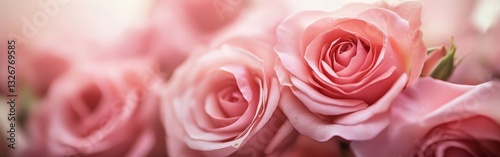 Close-up of Pink Roses with Soft Focus