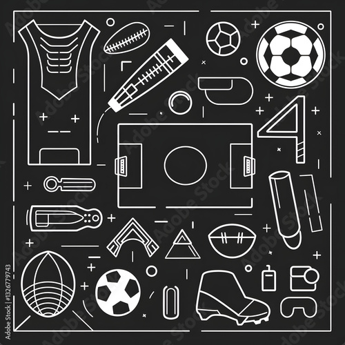 illustration of sport items