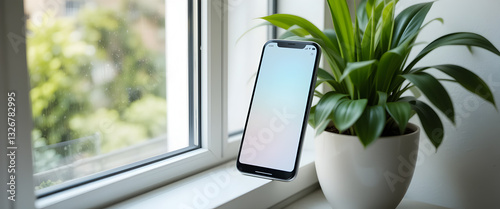 Phone Mockup: Modern Windowsill Scene