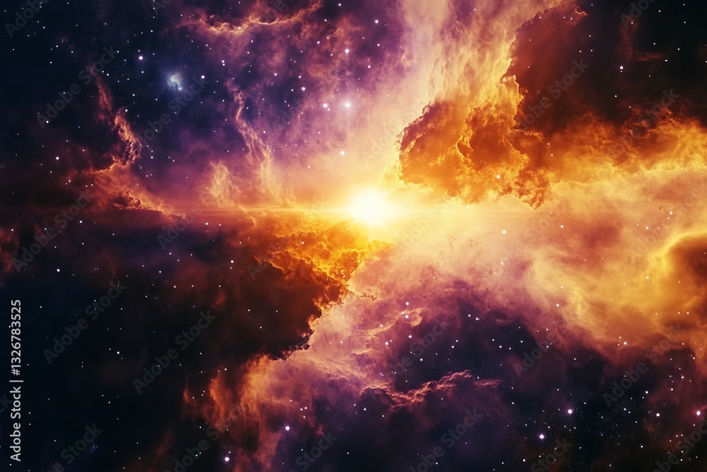 Fototapeta premium nebulae with their striking lure bold hues of gases and heavenly skies aglow with luminosity serve as intriguing origins for stars and planets 