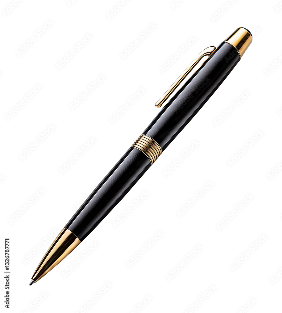 Luxury Black and Gold Ballpoint Pen as Elegant Writing Instrument Luxury Black and Gold Ballpoint Pen as Elegant Writing Instrument