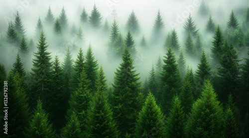 Stunning image of a forest from above.