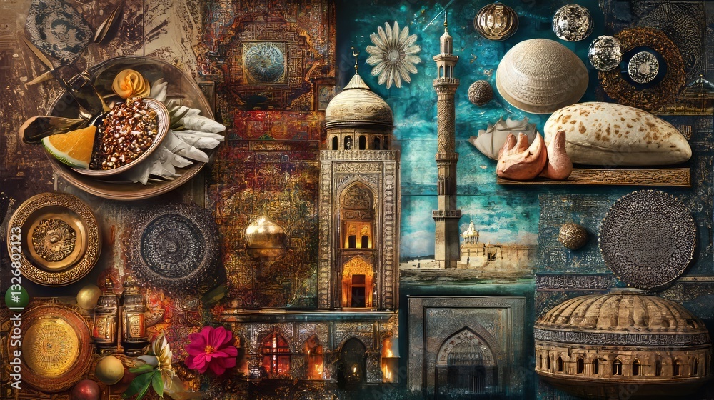 Fototapeta premium A Collage of Islamic Culture and Architecture