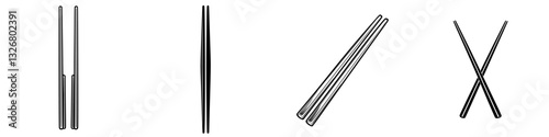 Different styles of chopsticks displayed on a light background showcasing traditional dining utensils from Asia