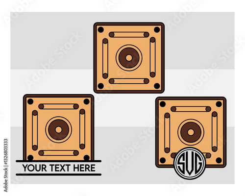 Carrom Board Monogram Svg, Split Monogram, Circle Monogram, Carrom Silhouette, Sports Svg, Carrom Coins Svg, Carrom Game Svg, Carrom Board Png, Carrom Board Svg Images, Cut Files