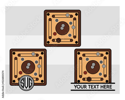 Carrom Board Monogram Svg, Split Monogram, Circle Monogram, Carrom Silhouette, Sports Svg, Carrom Coins Svg, Carrom Game Svg, Carrom Board Png, Carrom Board Svg Images, Cut Files