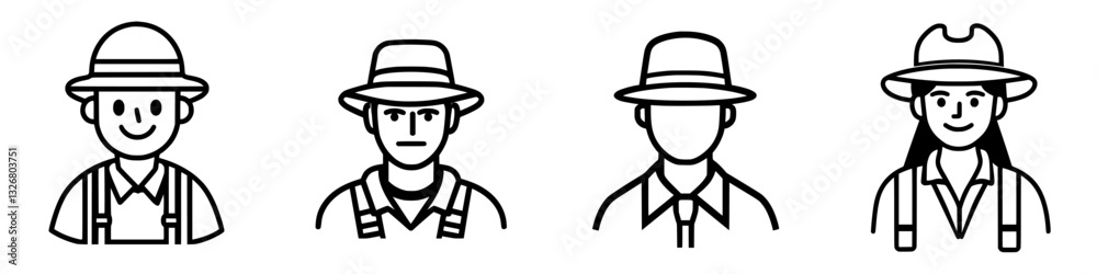 Diverse group of people in hats engaging in farming activities outdoors during daylight Diverse group of people in hats engaging in farming activities outdoors during daylight