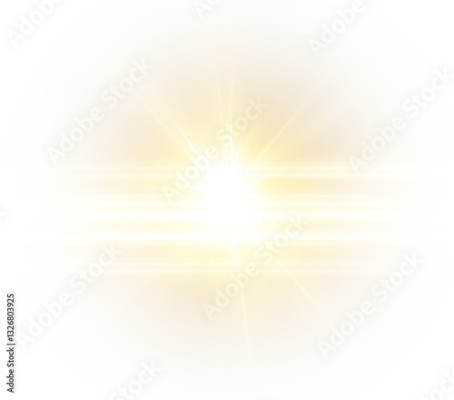 Golden sparkling star with glistering twinkle and radiant flare. Perfect for luxury holiday designs, glamorous party themes, Christmas decorations, and premium magical illustrations png