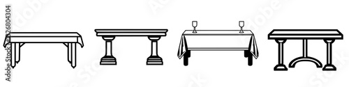 Different styles of dining tables designed for various occasions and settings