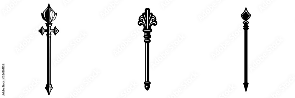 Decorative spear designs featuring ornate tips and sleek finishes for interior decor or events Decorative spear designs featuring ornate tips and sleek finishes for interior decor or events