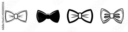 Various styles of bow ties displayed against a plain background showcasing their unique designs and shapes