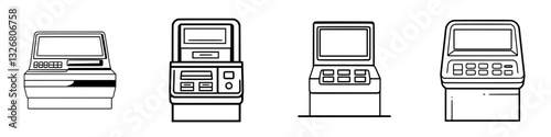 Styles of self-service kiosks for various transactions in modern public spaces