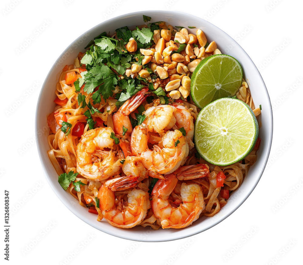 Delicious Shrimp Pad Thai in a Bowl Delicious Shrimp Pad Thai in a Bowl
