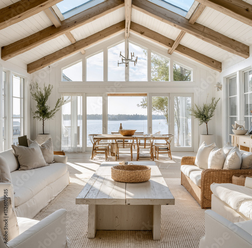 Interior design ideas for a house located next to the river.