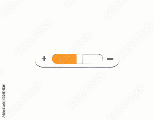 Orange Volume Slider on White Background