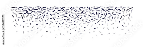 Pile of rice Shape of grain set Agriculture seeds