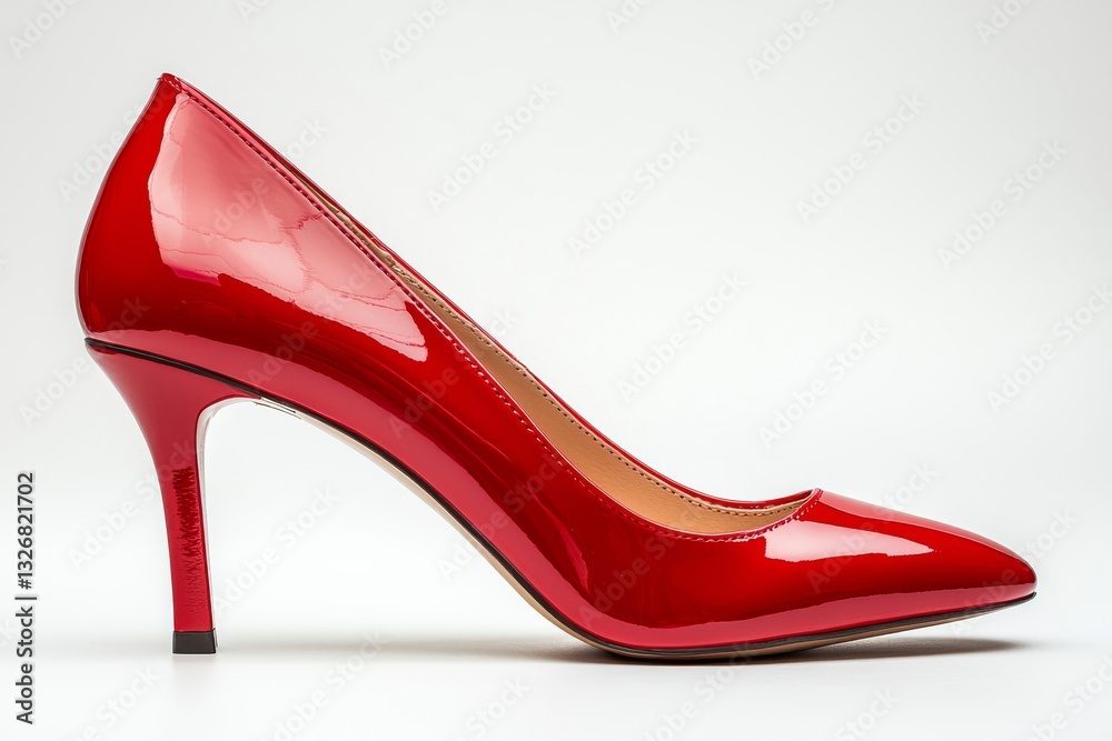 Elegant Red High Heel Shoe on Display