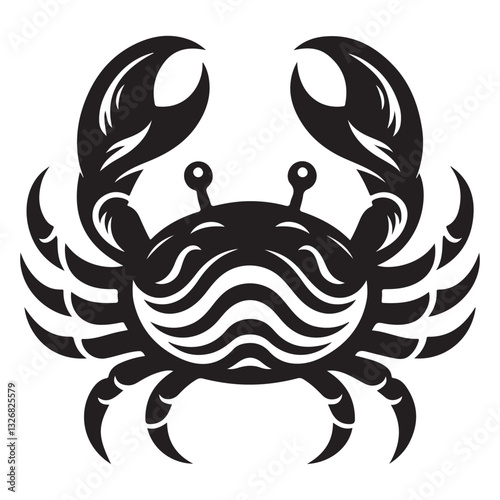 Crab vector silhouette. Crab icon. Crab logo 