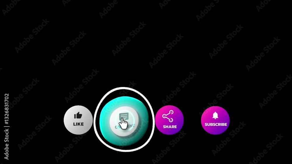 Reminder Like, subscribe, notification and share in the Bottom Corner Transparent Overlay