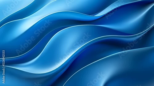 Wallpaper Mural Flowing blue fabric waves creating a serene background with soft textures and smooth gradients Torontodigital.ca