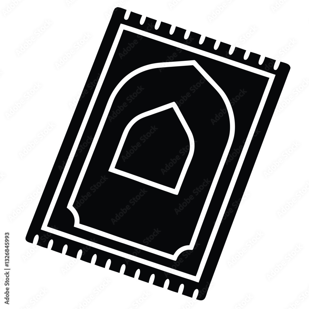Prayer Rug Vector Line Icon Design Prayer Rug Vector Line Icon Design