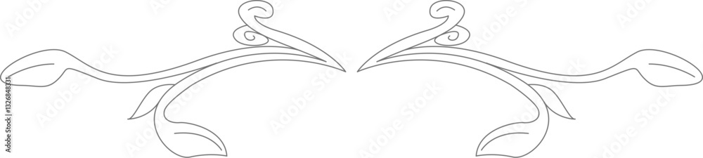 Linha ornamental decorativa