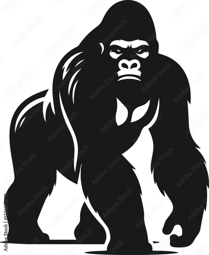 Fototapeta premium gorilla walking silhouette