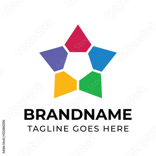 Diamond Star Colorful Logo, multi-colored star within a diamond, symbolizing brilliance, creativity, and diversity