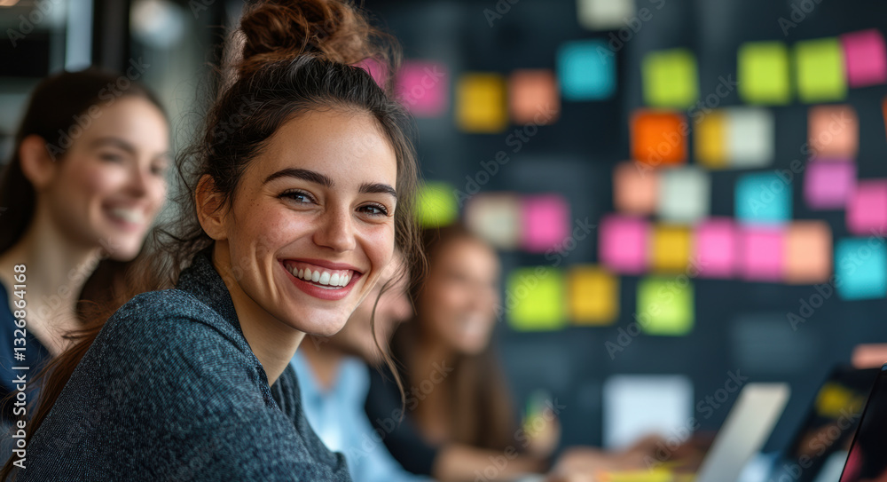 the essence of teamwork, this photo of a brainstorming session with sticky notes is perfect for promoting innovation. the essence of teamwork, this photo of a brainstorming session with sticky notes is perfect for promoting innovation.