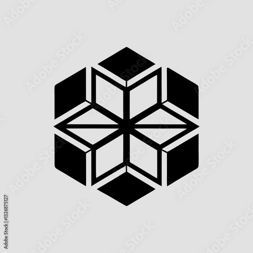 black and white abstract logo