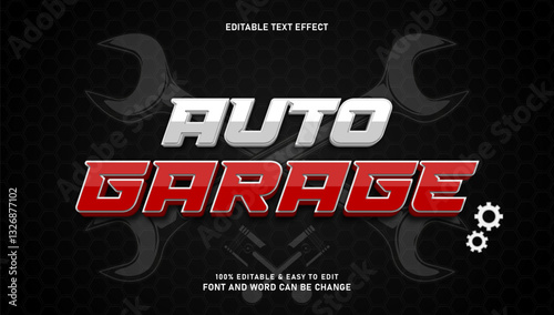 Editable automotive and garage text effects