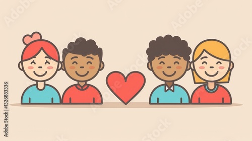 Team collaboration icon emphasizing trust building and emotional intelligence symbolizing effective teamwork